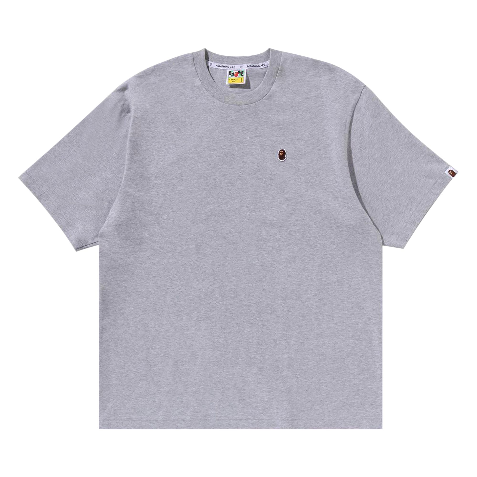 BAPE Ape Head One Point Relaxed Fit Tee 'Grey' | Men's Size L