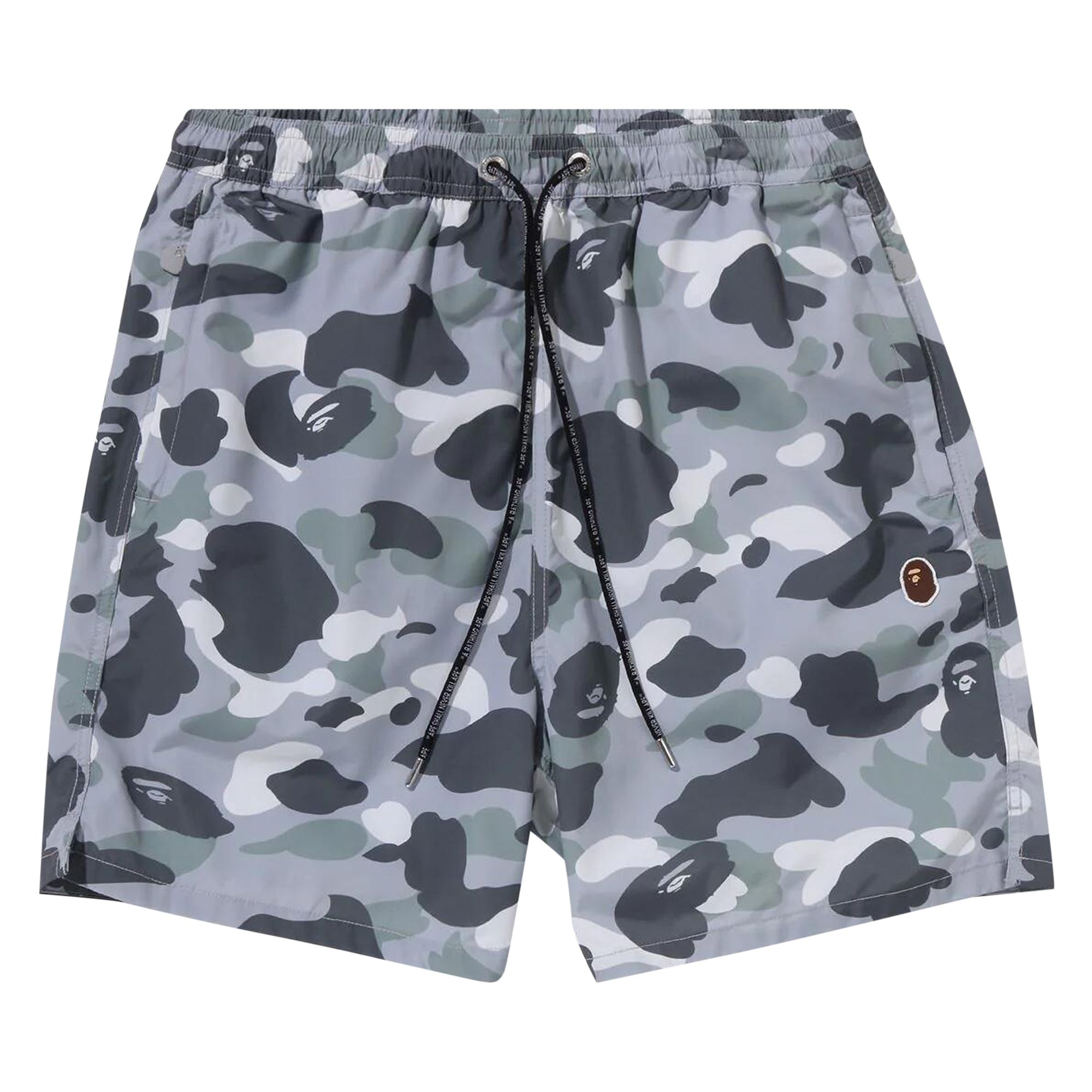 BAPE City Camo Ape Head One Point Beach Shorts 'Grey' | Men's Size XL