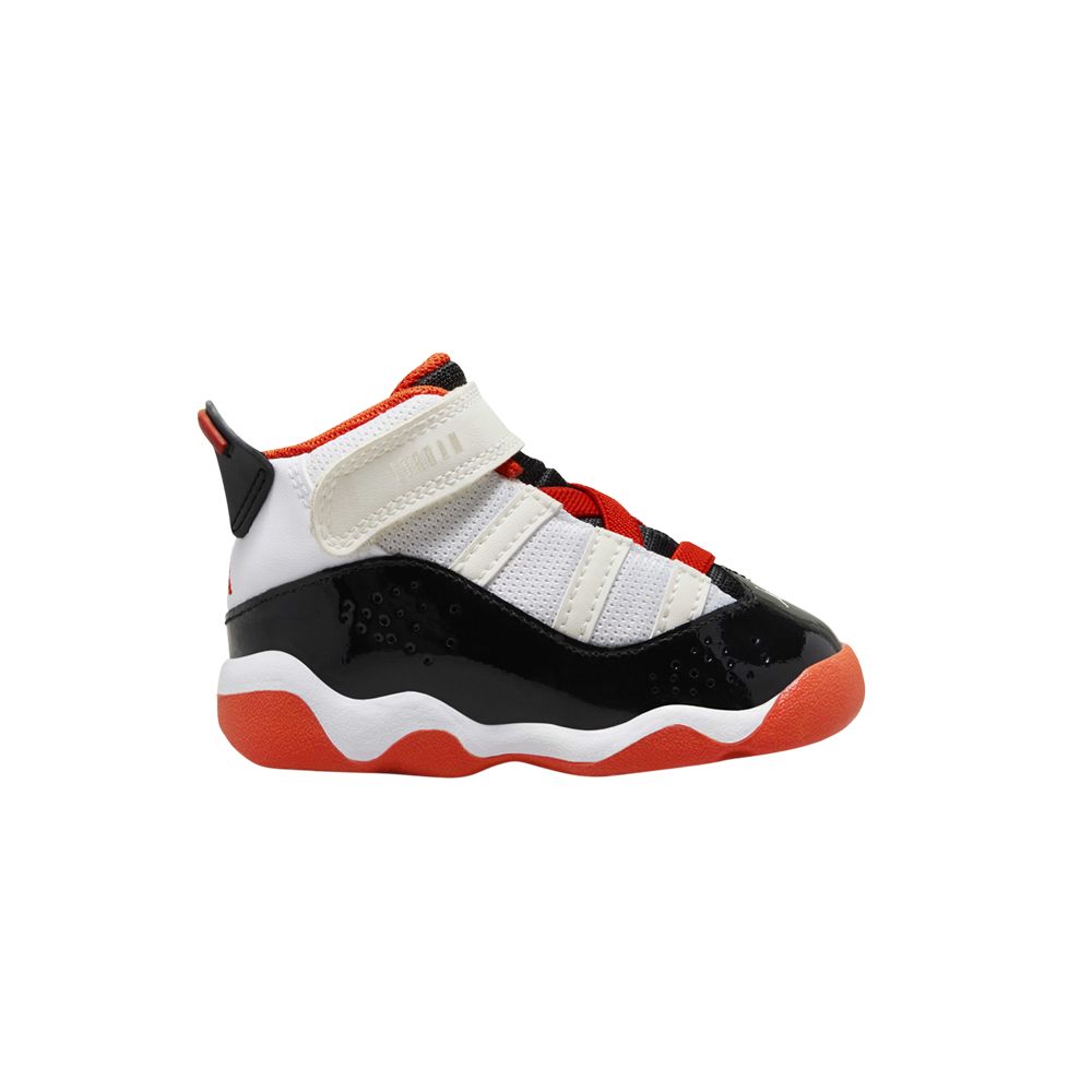 Pre-owned Air Jordan Jordan 6 Rings Td 'white Black Team Orange' | Infant Size 5