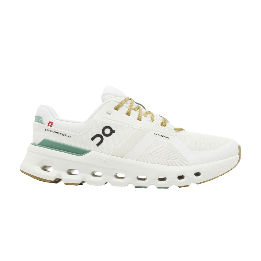 Pre-owned On Cloudrunner 2 'undyed Green' In White