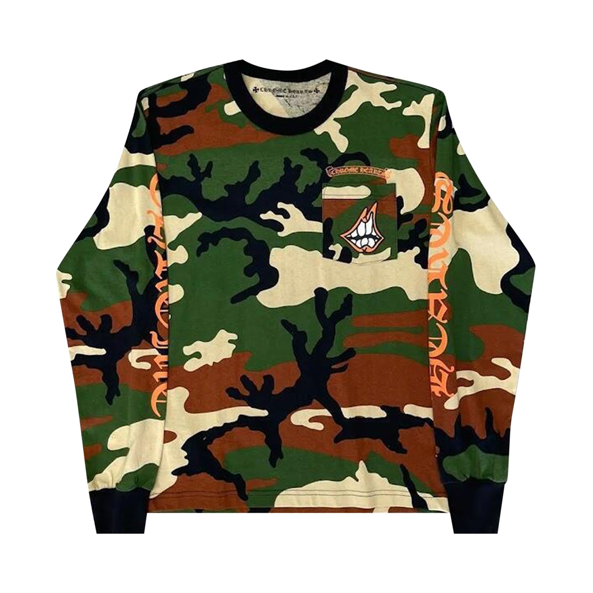 Chrome Hearts Matty Boy Caution Long-Sleeve T-Shirt 'Camo' | Multi-Color | Men's Size S