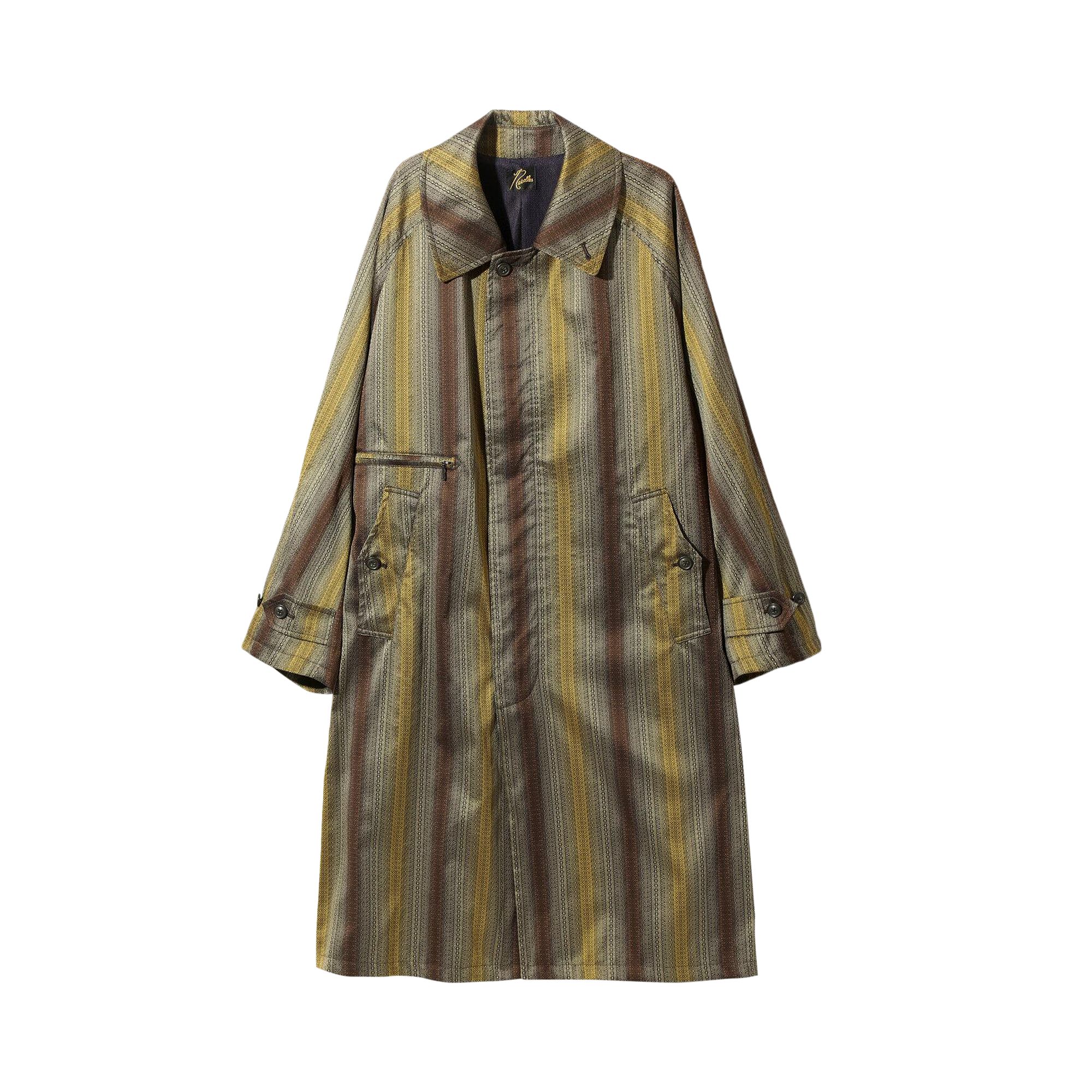 Pre-owned Needles Balcollar Coat 'beige/brown' | Men's Size M