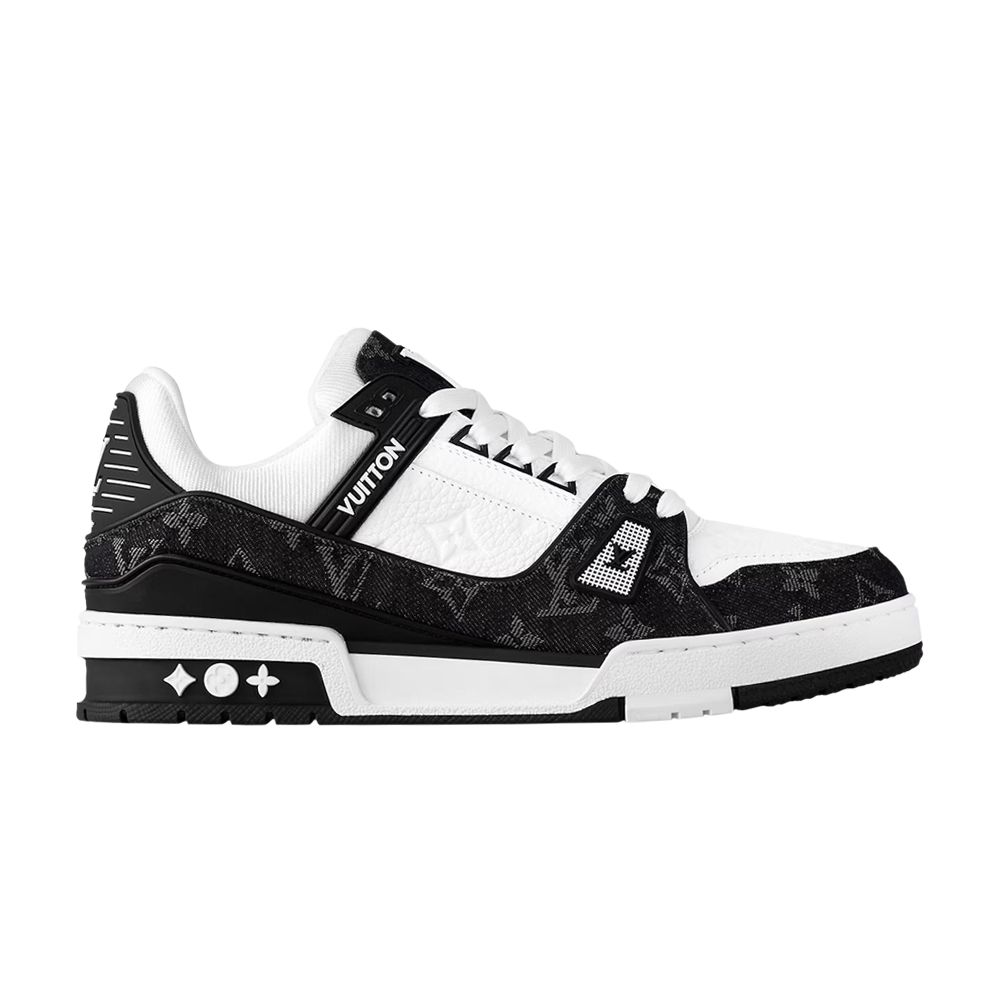 Pre-owned Louis Vuitton Wmns Trainer 'black Monogram Denim'