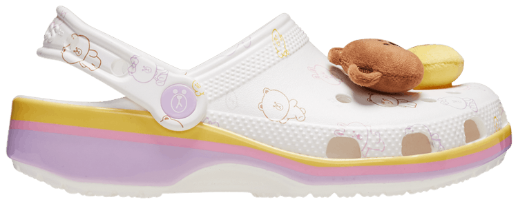 Size 13.0 Line Friends x Classic Clog Kids Brown Friends