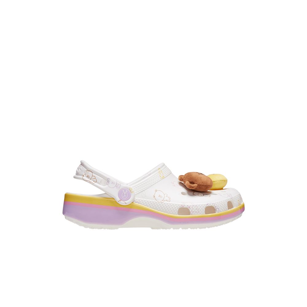 Crocs Line Friends x Classic Clog Toddler 'Brown & Friends' | White | Infant Size 8