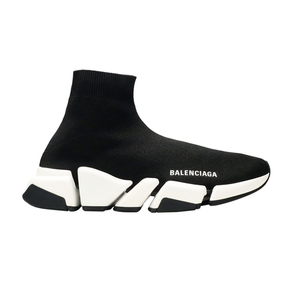 Pre-owned Balenciaga Wmns Speed 2 Trainer Knit 'black White' | Women's Size 35