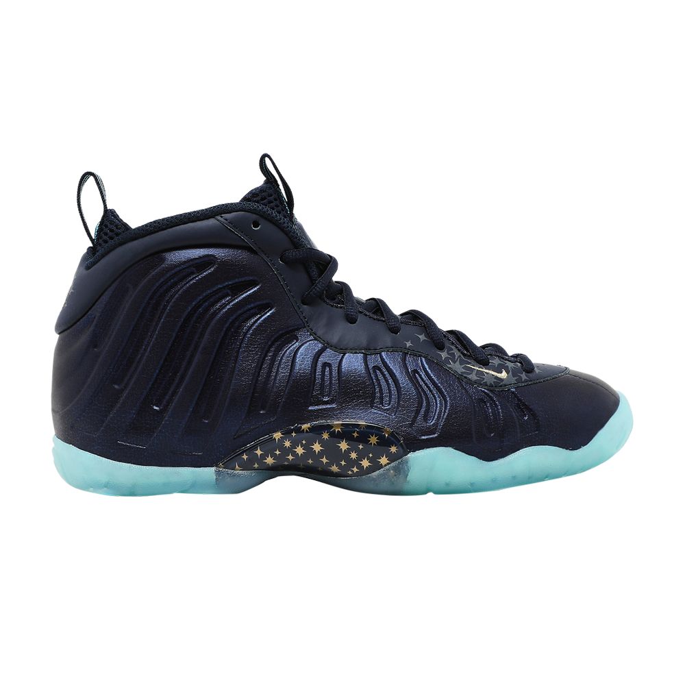 Nike Little Posite One GS 'Gold Stars' | Blue | Kid's Size 5