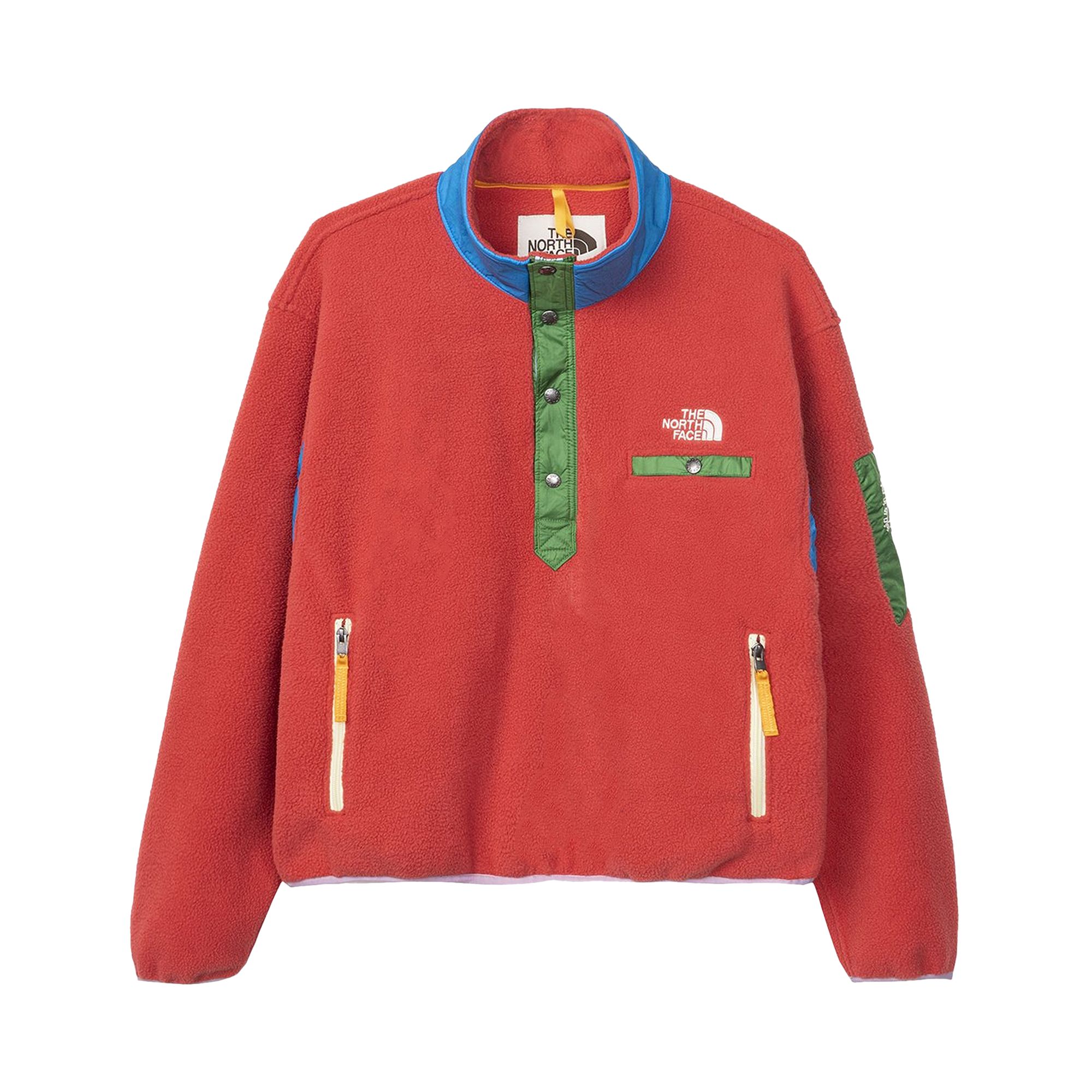 Pre-owned Brain Dead X The North Face 89 Placket Pullover Fleece 'sunbaked Red' | Men's Size Xs