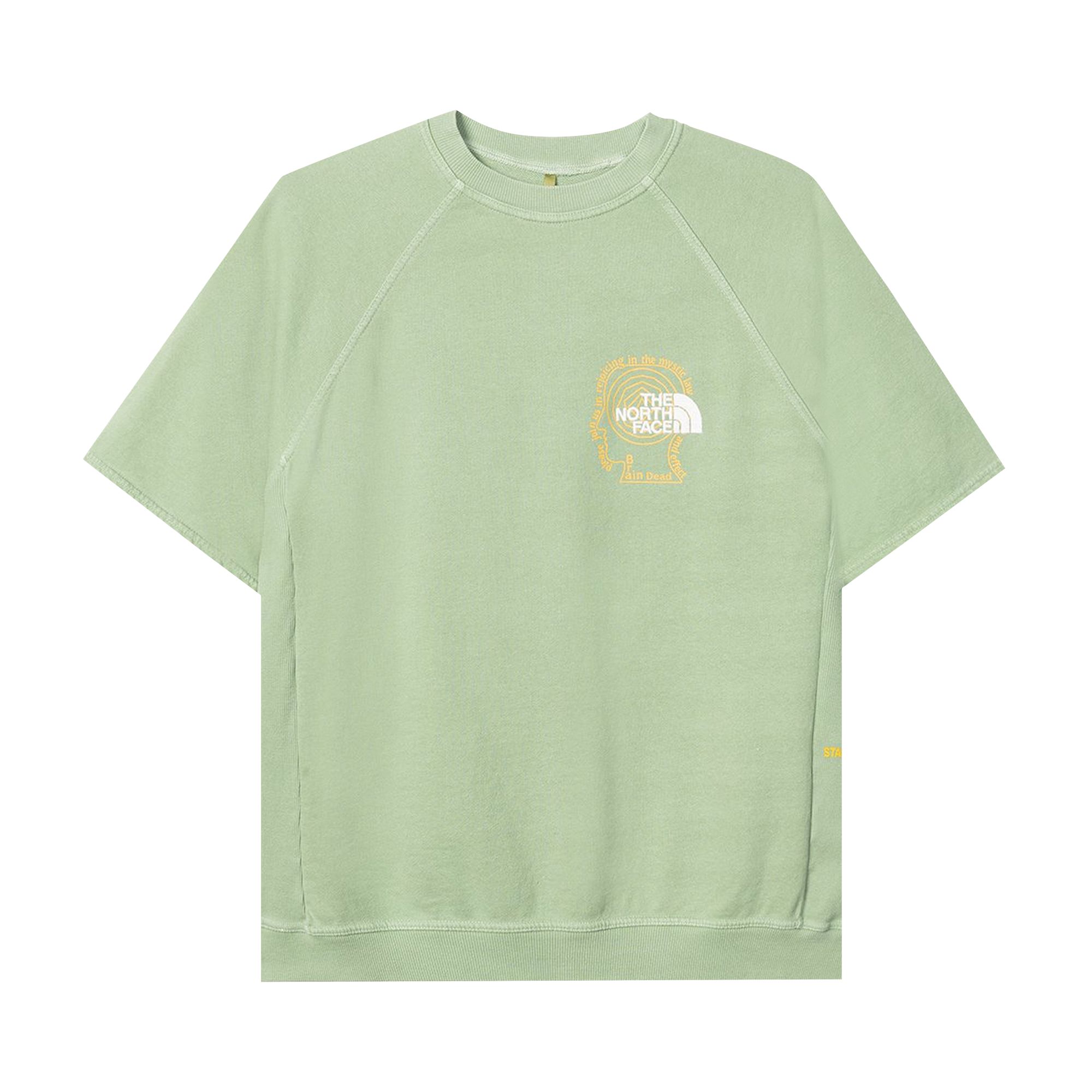 Pre-owned Brain Dead X The North Face Short-sleeve Climber Crewneck Sweater 'green' | Men's Size L