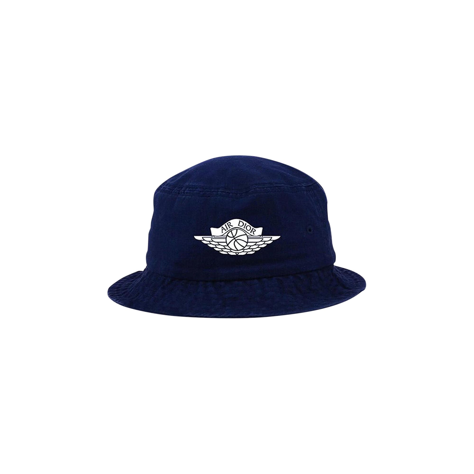 Pre-owned Dior X Air Jordan Wings Bucket Hat 'navy' | Blue | Men's Size Onesize