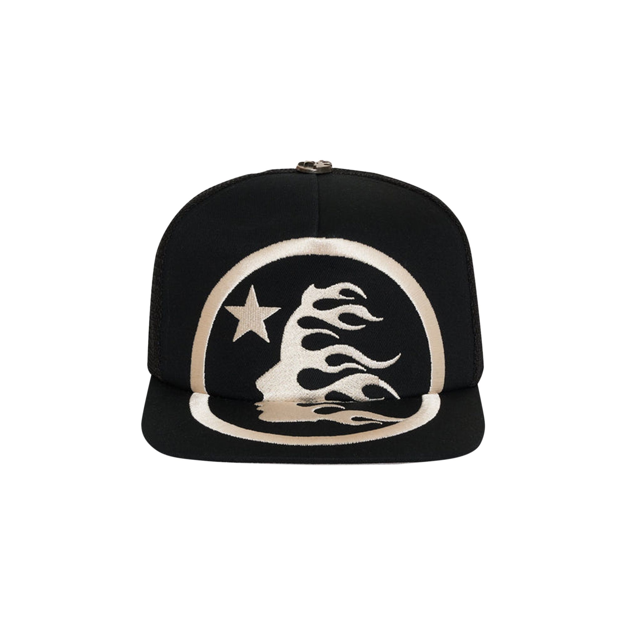 Pre-owned Hellstar Big Logo Trucker Snapback Hat 'black' | Men's Size Onesize