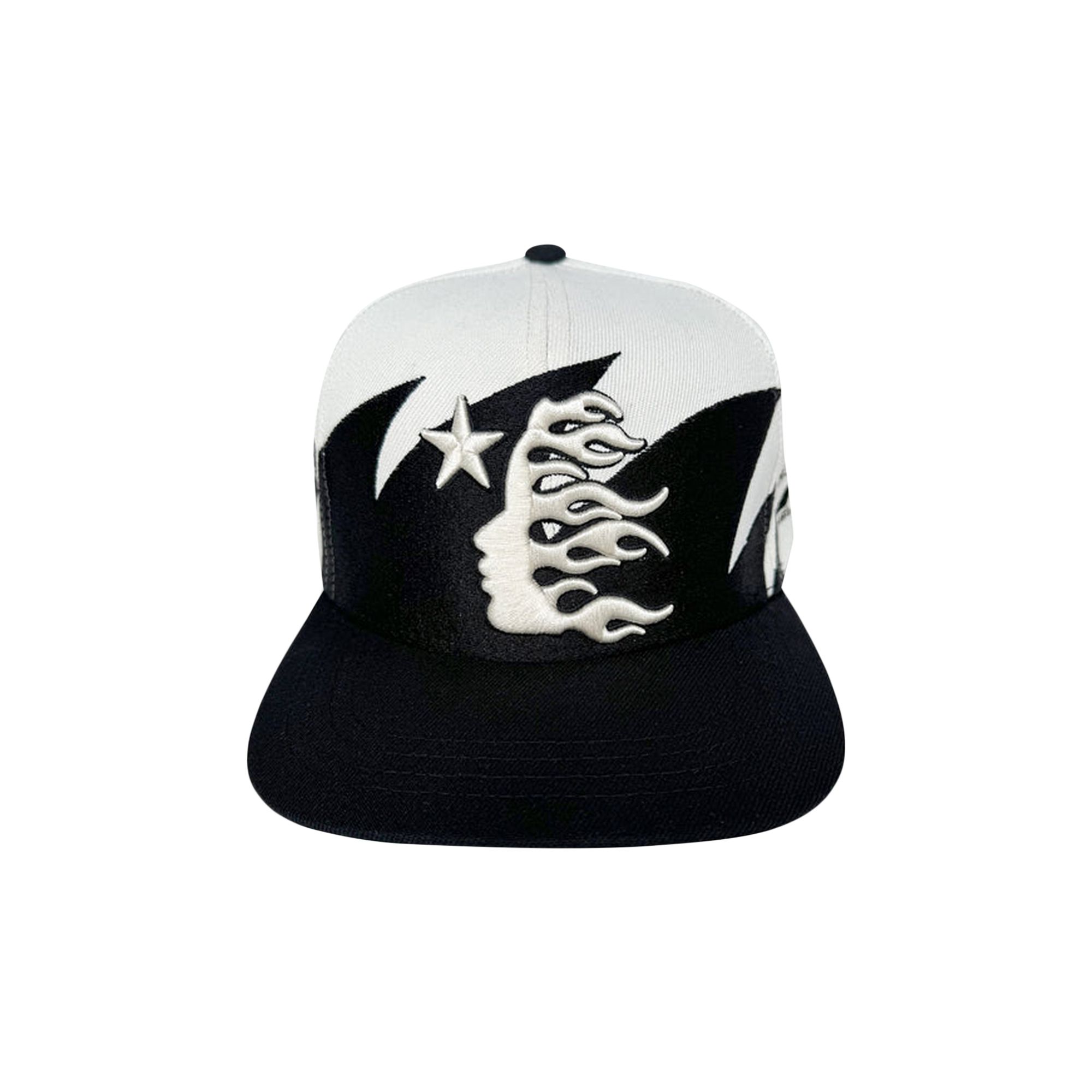 Pre-owned Hellstar Sharkteeth Snapback Hat 'off White/black' | Multi-color | Men's Size Onesize