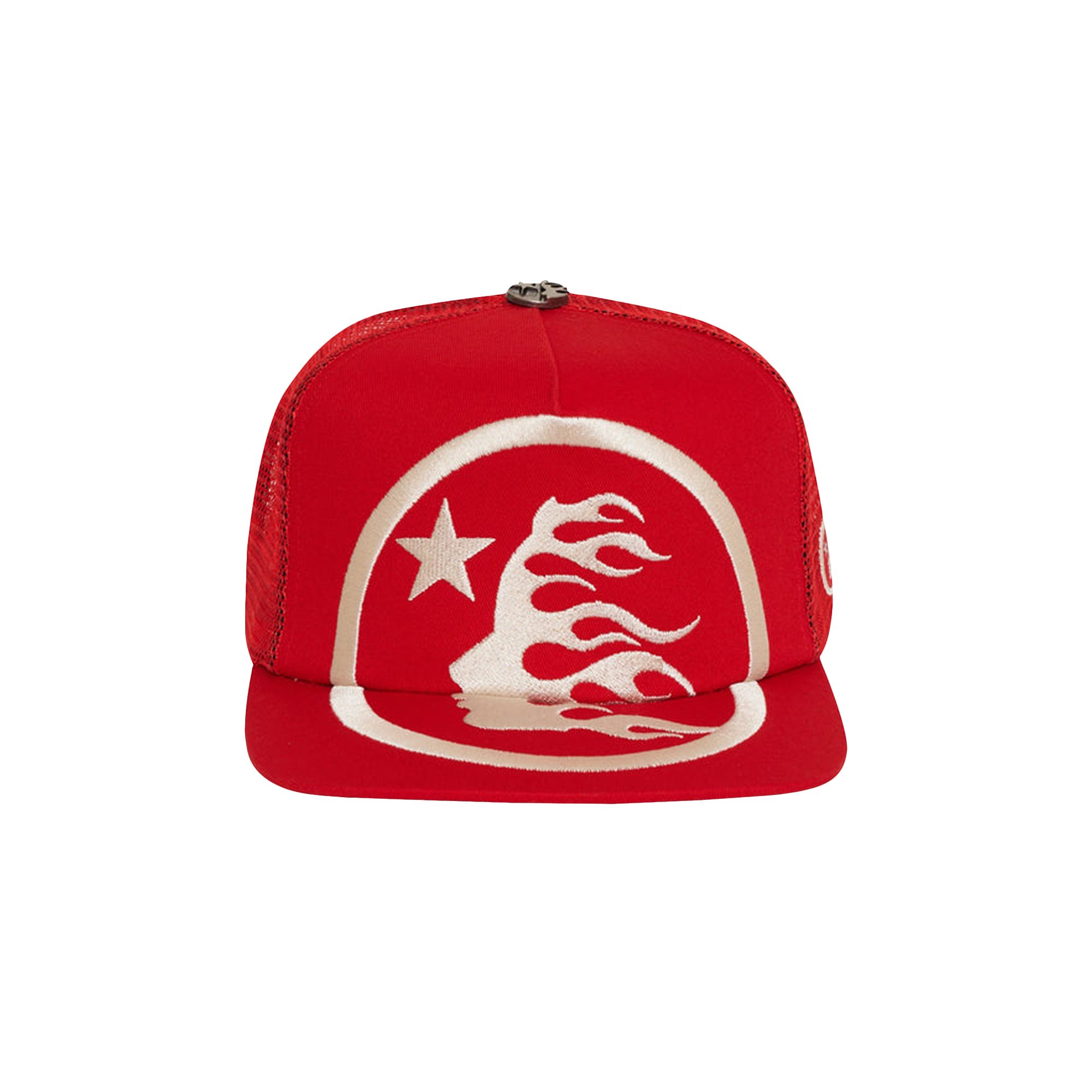 Hellstar Big Logo Trucker Snapback Hat 'Red' | Men's Size Onesize