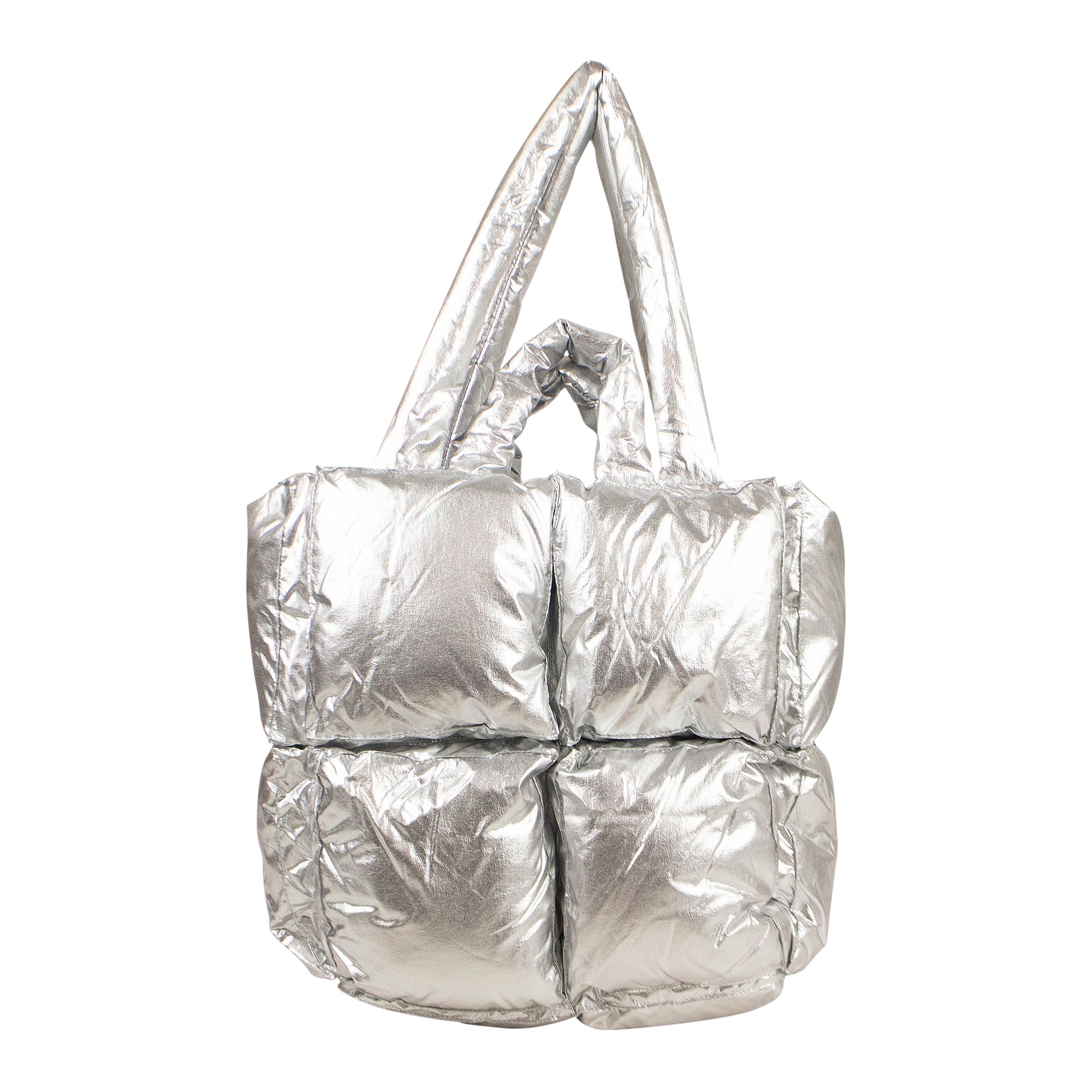 Pre-owned Off-white Padded Square Tote Shoulder Bag 'silver' | Women's Size Onesize