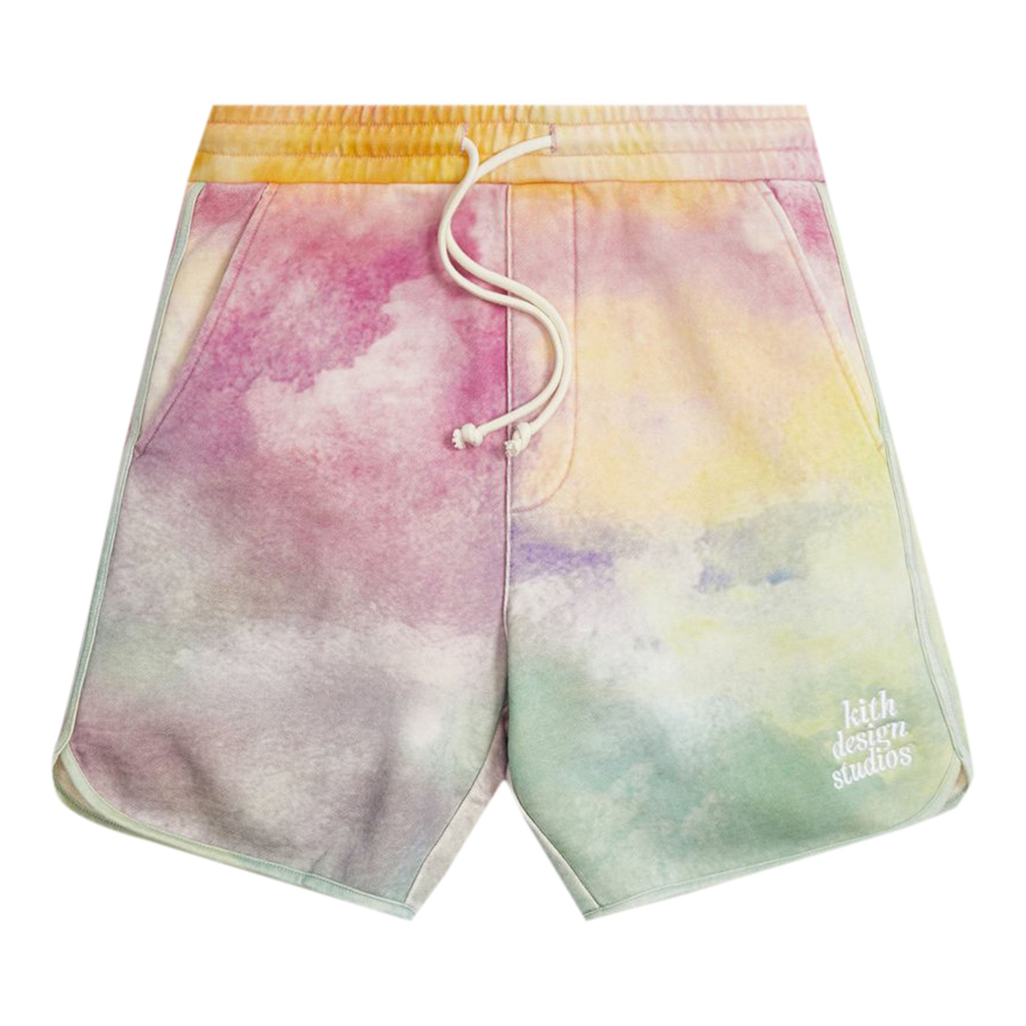 Pre-owned Kith Tie Dye Jordan Short 'pink/green' | Multi-color | Men's Size Xs