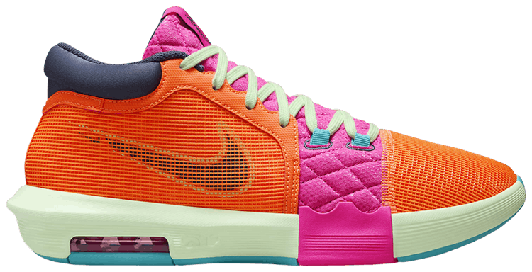 Size 11.0 LeBron Witness 8 'Total Orange Laser Fuchsia'