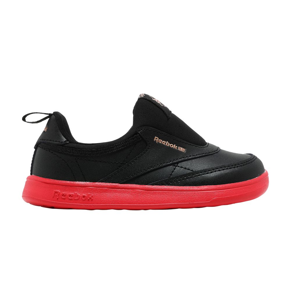 Pre-owned Reebok Cardi B X Club C Slip-on 3 Toddler 'black Vector Red' | Infant Size 8