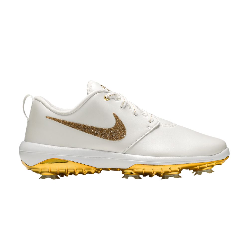 Pre-owned Nike Swarovski X Wmns Roshe Golf 'gold' | White | Women's Size 12