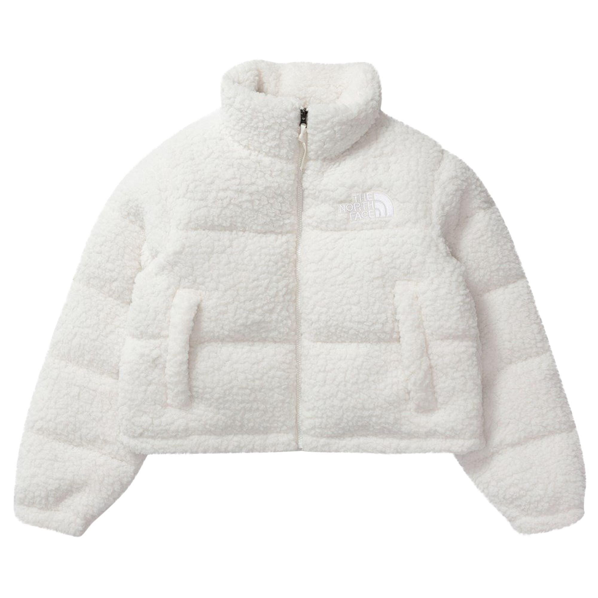 Pre-owned The North Face High Pile Nuptse Jacket 'white'