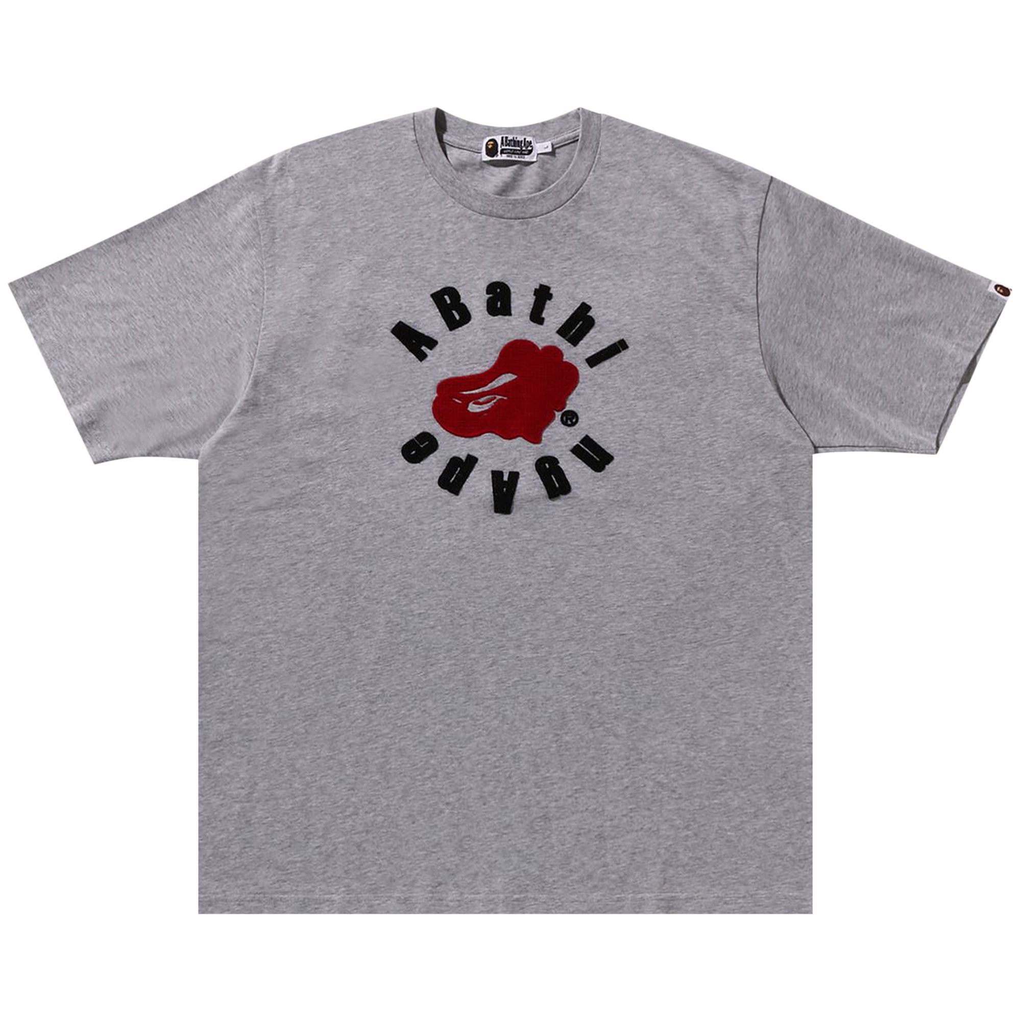 Pre-owned Bape Circular Ape Head Relaxed Fit Tee 'grey' | Men's Size L In Gray