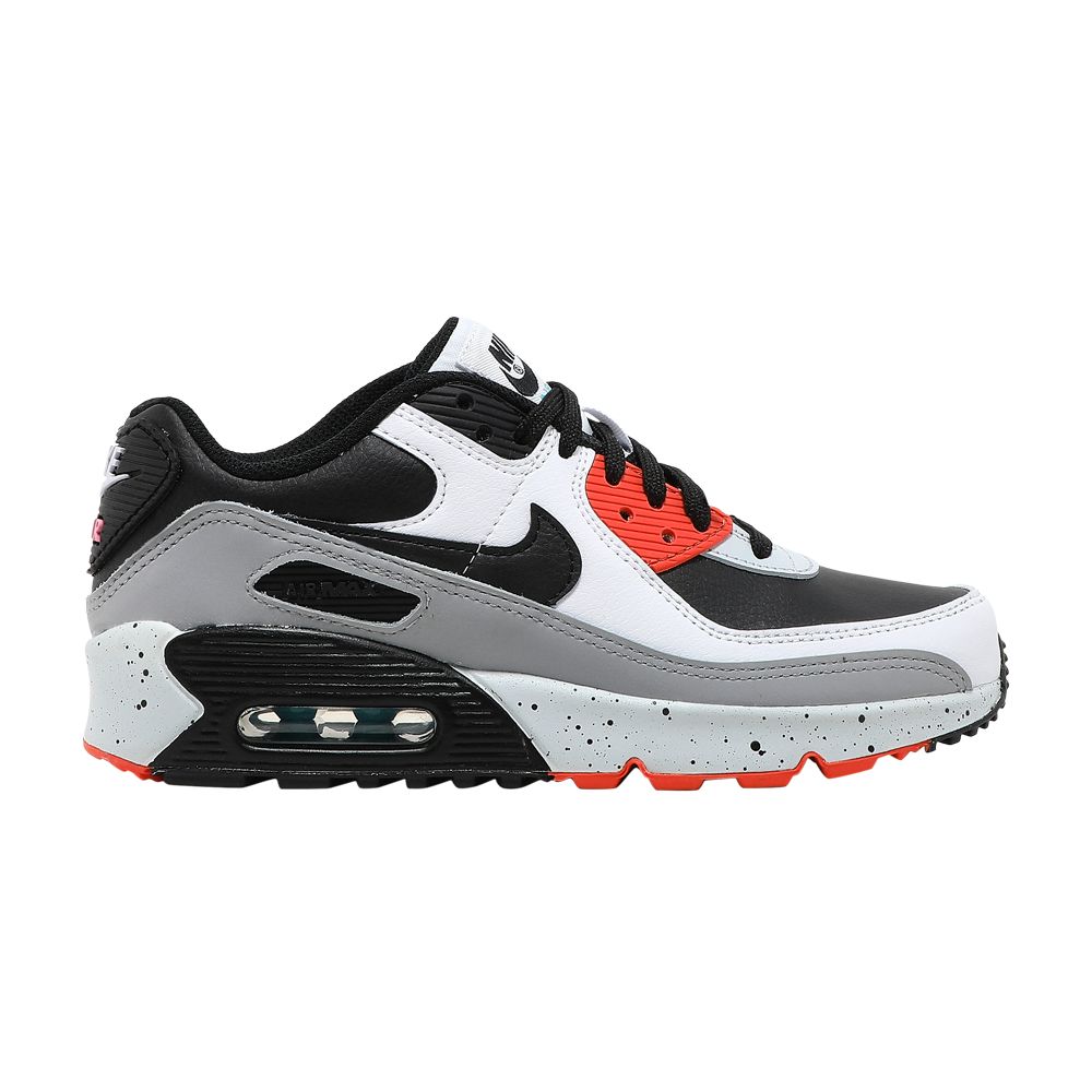 Nike Air Max 90 Leather GS 'White Turf Orange Speckled' | Kid's Size 5.5