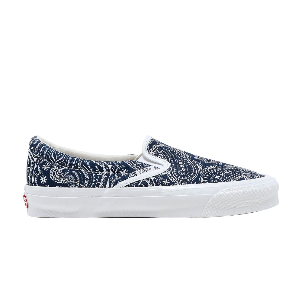 Vans Kith x Vault OG Classic Slip-On LX 'Paisley' | Blue | Men's Size 11.5