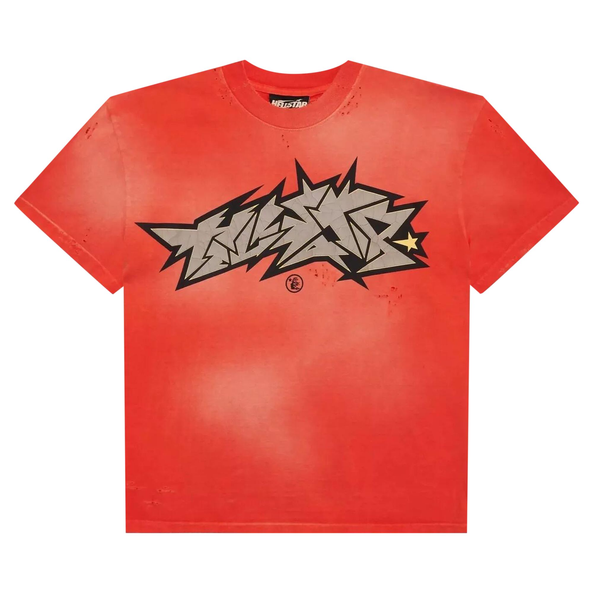 Pre-owned Hellstar Crack Print T-shirt 'red'