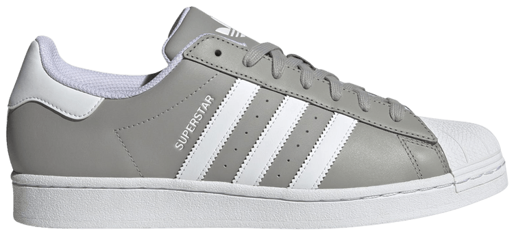 Size 10.0 Superstar Solid Grey White