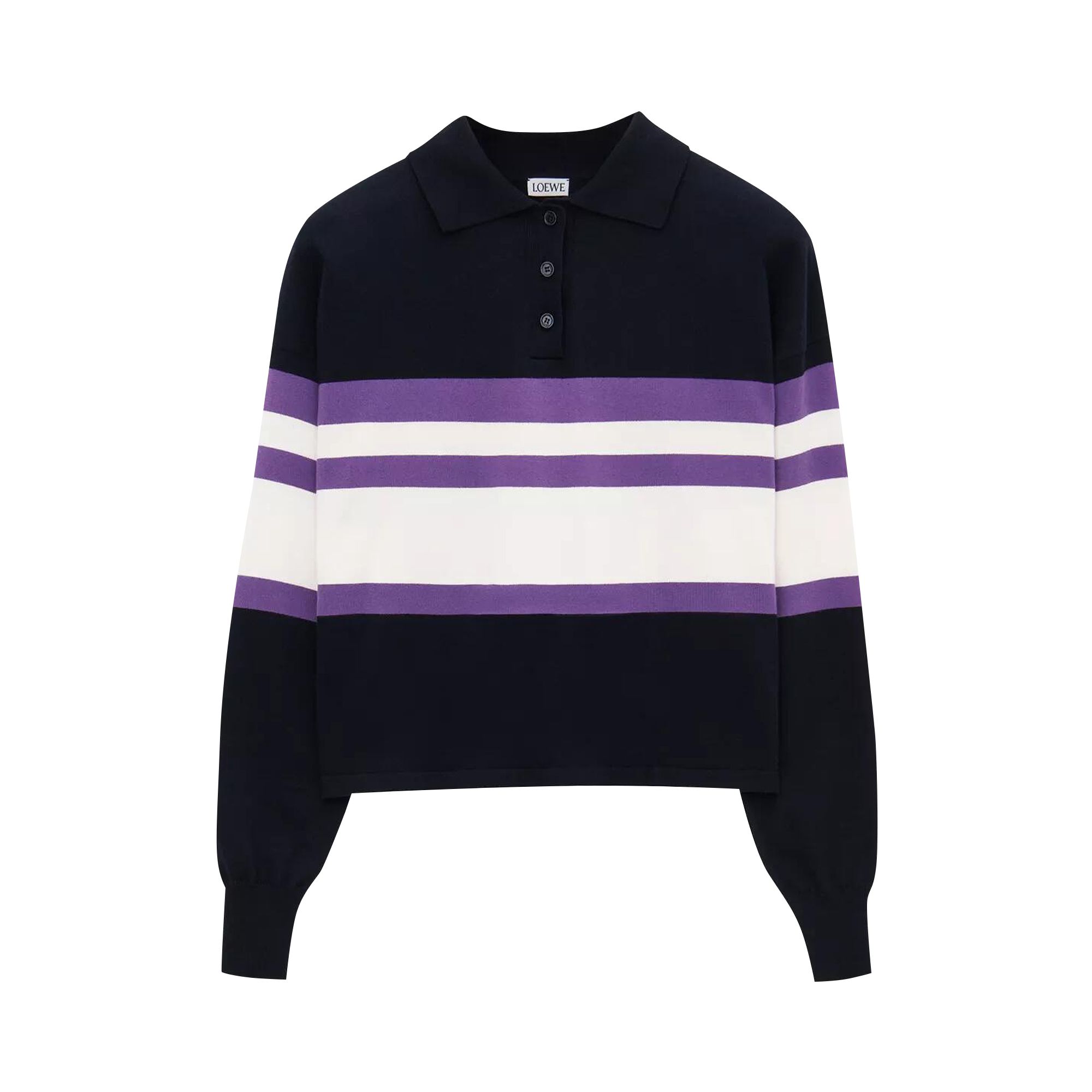 Loewe Polo Sweater 'Deep Blue/Yellow/Purple' | Women's Size XS