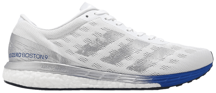 Adidas Adizero Boston 9 Silver Metallic Royal Blue
