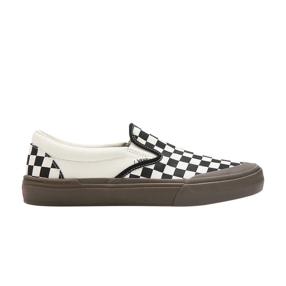Vans BMX Slip-On 'Checkerboard - Black Gum' | White | Men's Size 6.5