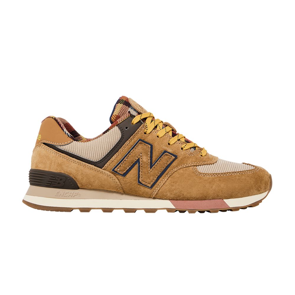 New Balance 574 'Workwear Plaid' | Brown | Men's Size 9