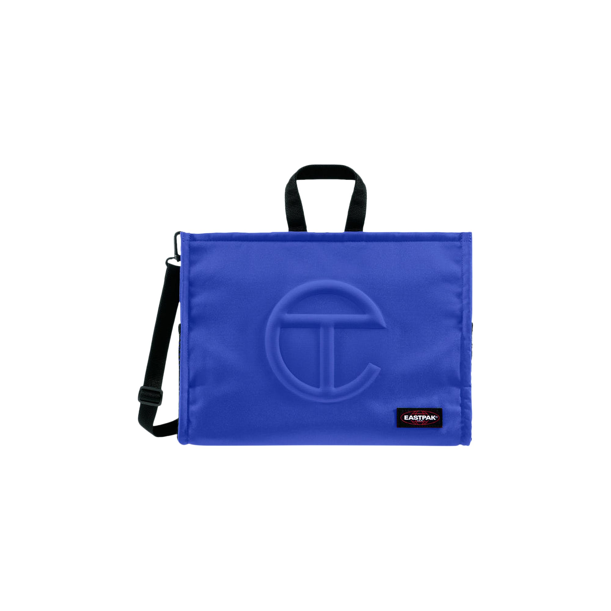 Pre-owned Telfar X Eastpak Medium Shopper 'painter's Tape' In Blue