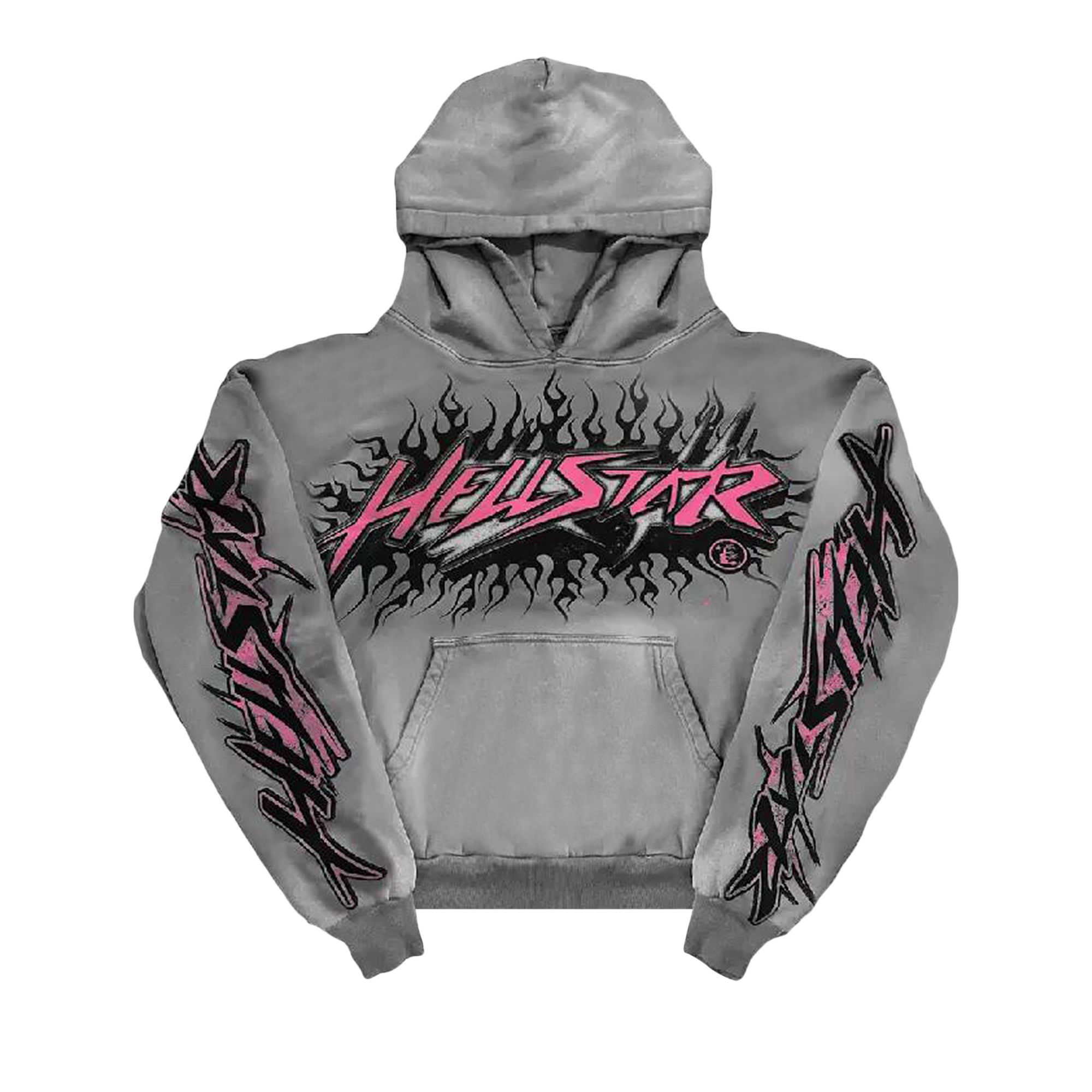 Hellstar Future Flame Hoodie 'Grey' | Men's Size M