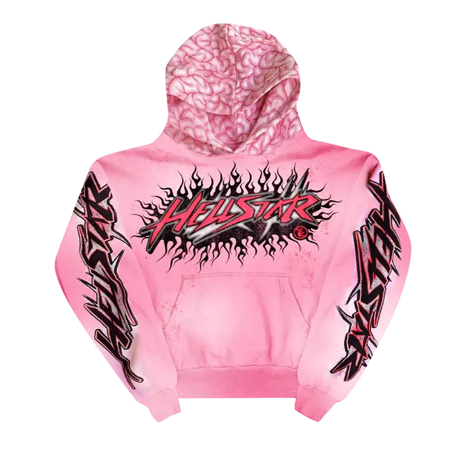 Hellstar Brainwashed With Brain Hoodie 'Pink' | Men's Size L