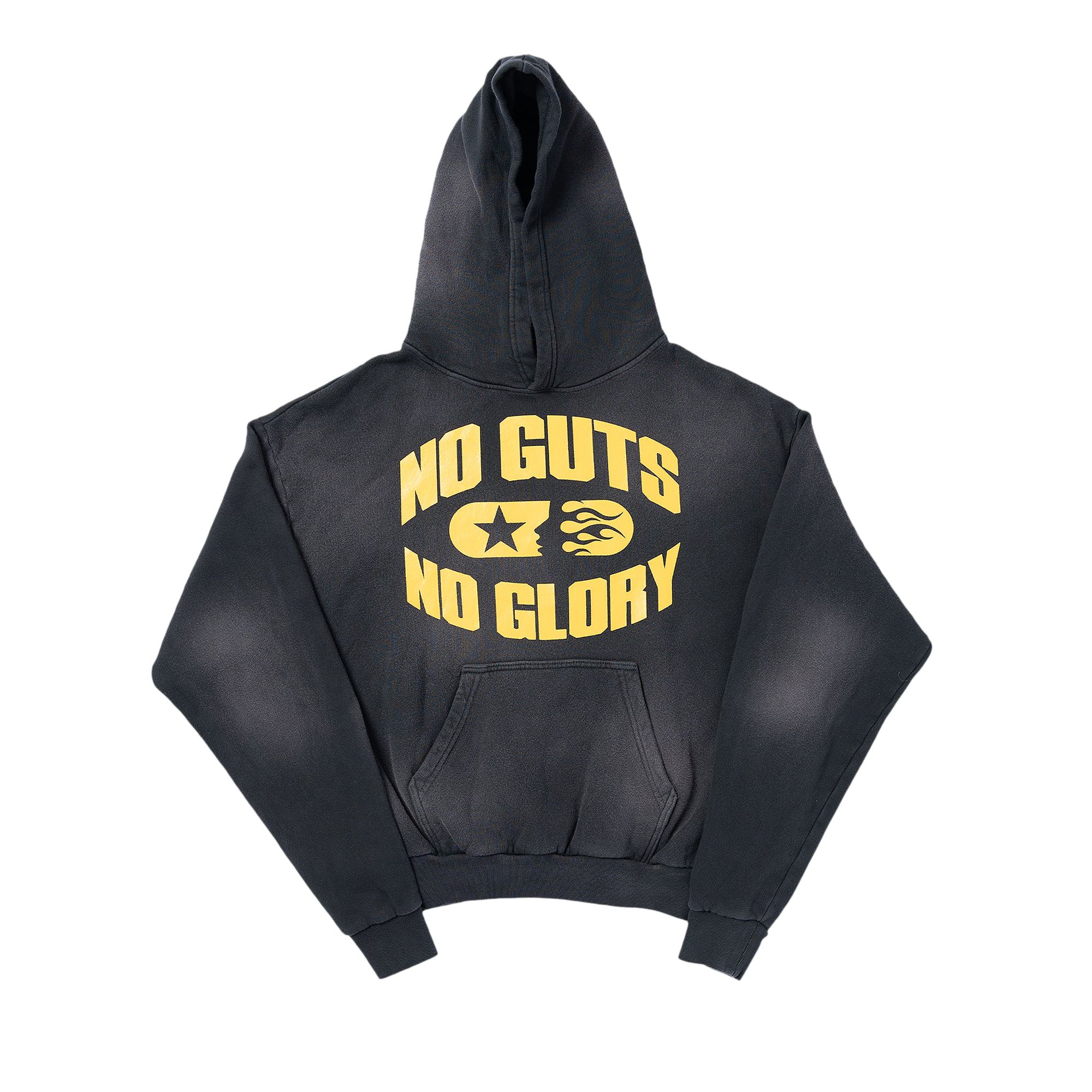 Hellstar No Guts No Glory Hoodie 'Washed Black' | Men's Size XL