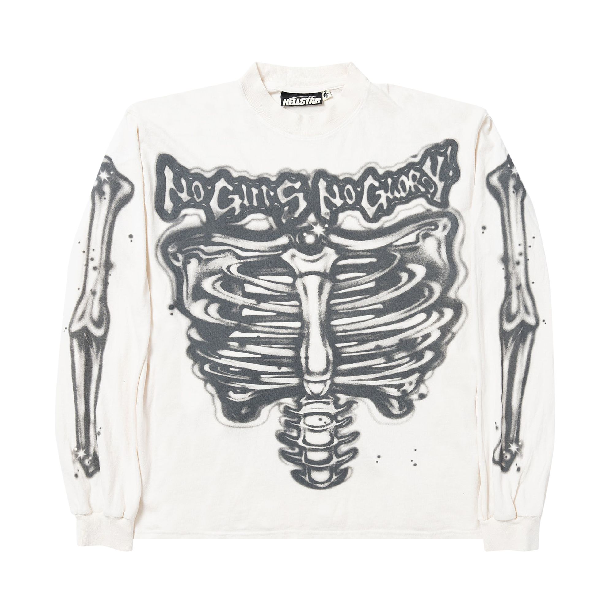 Hellstar Airbrush Bones Long-Sleeve 'White' | Men's Size XL