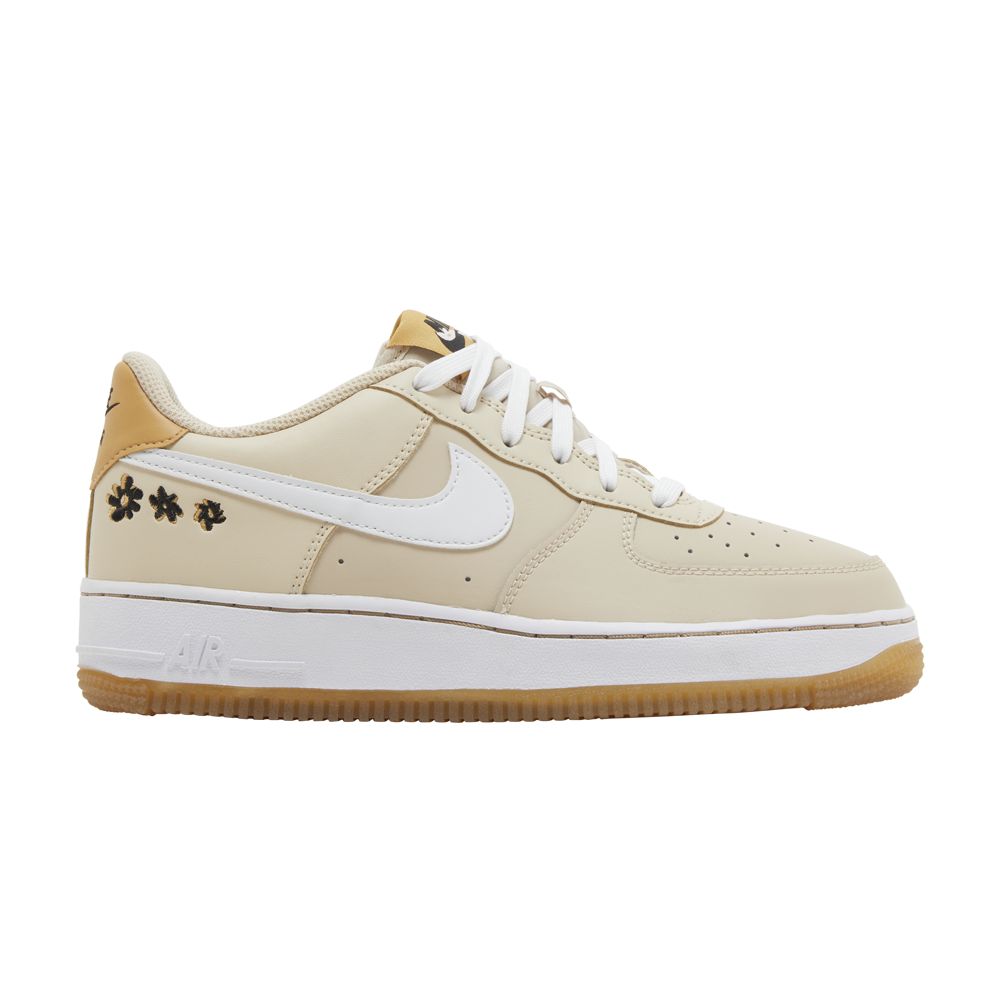 Pre-owned Nike Air Force 1 Low Gs 'powered By Flowers' | Tan | Kid's Size 1.5