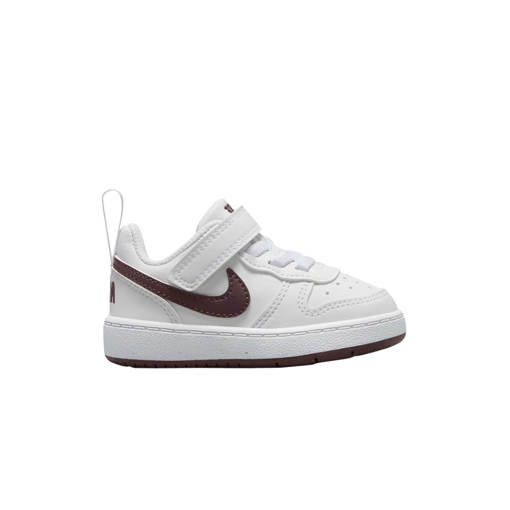Pre-owned Nike Court Borough Low Recraft Td 'white Burgundy Crush' | Infant Size 9