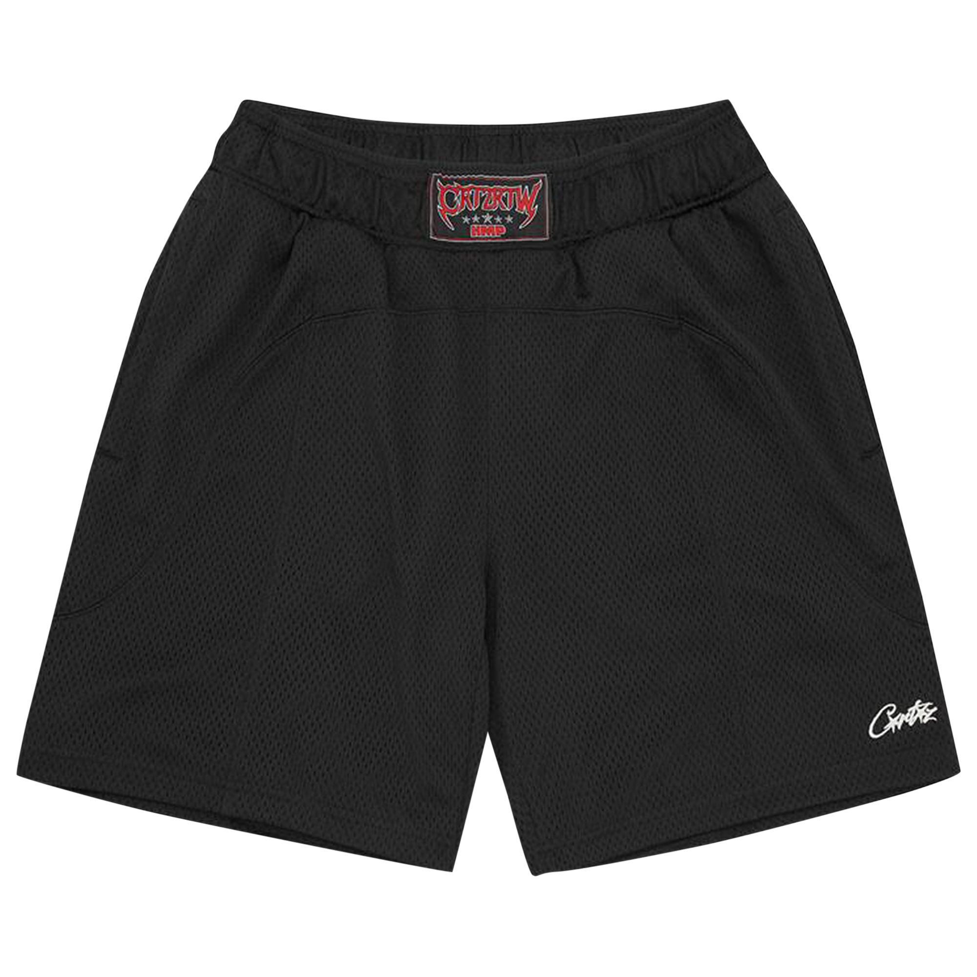 Pre-owned Corteiz Hmp Mesh Panel Short 'black'