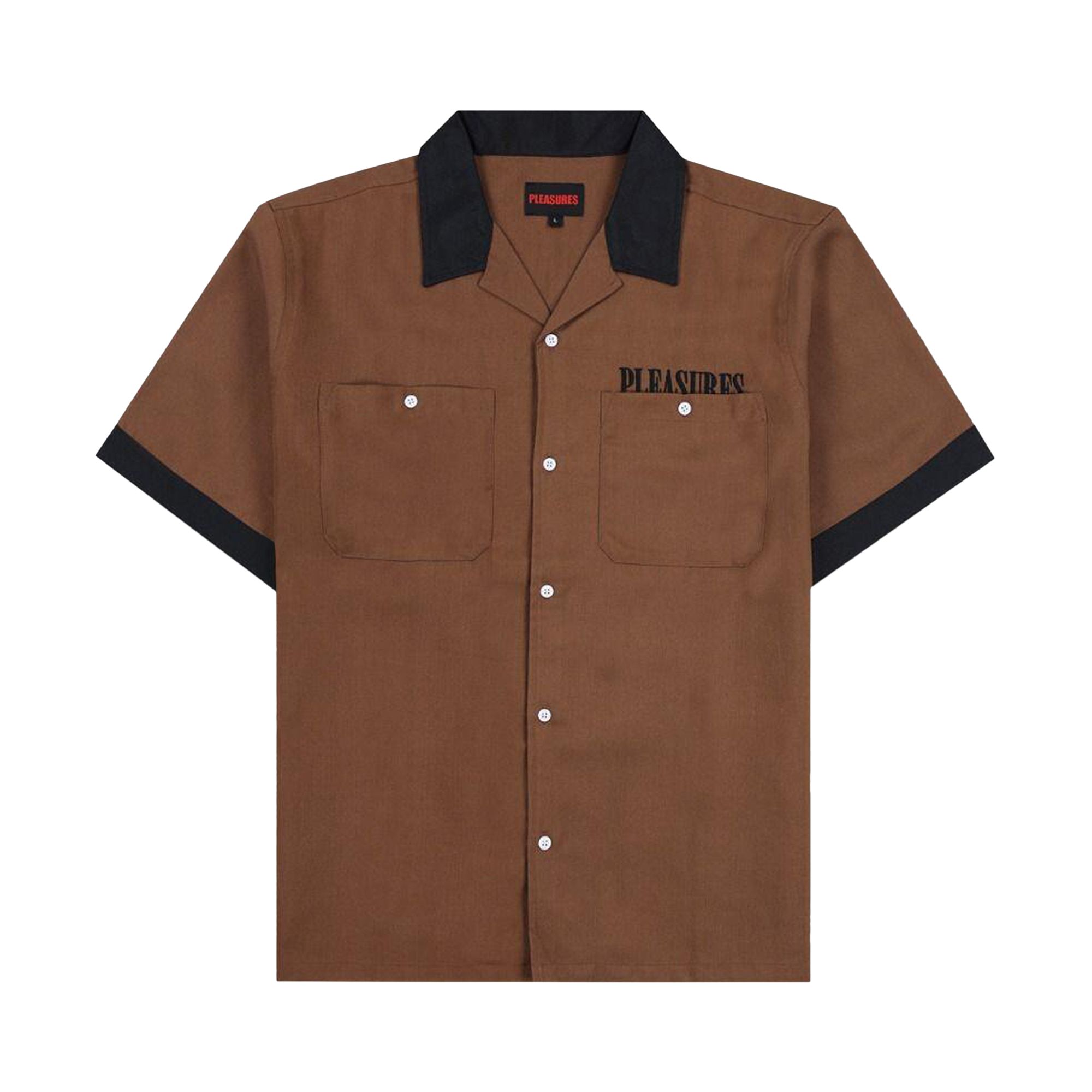 Pre-owned Pleasures Daisy Bowling Button Down 'brown' | Men's Size Xl