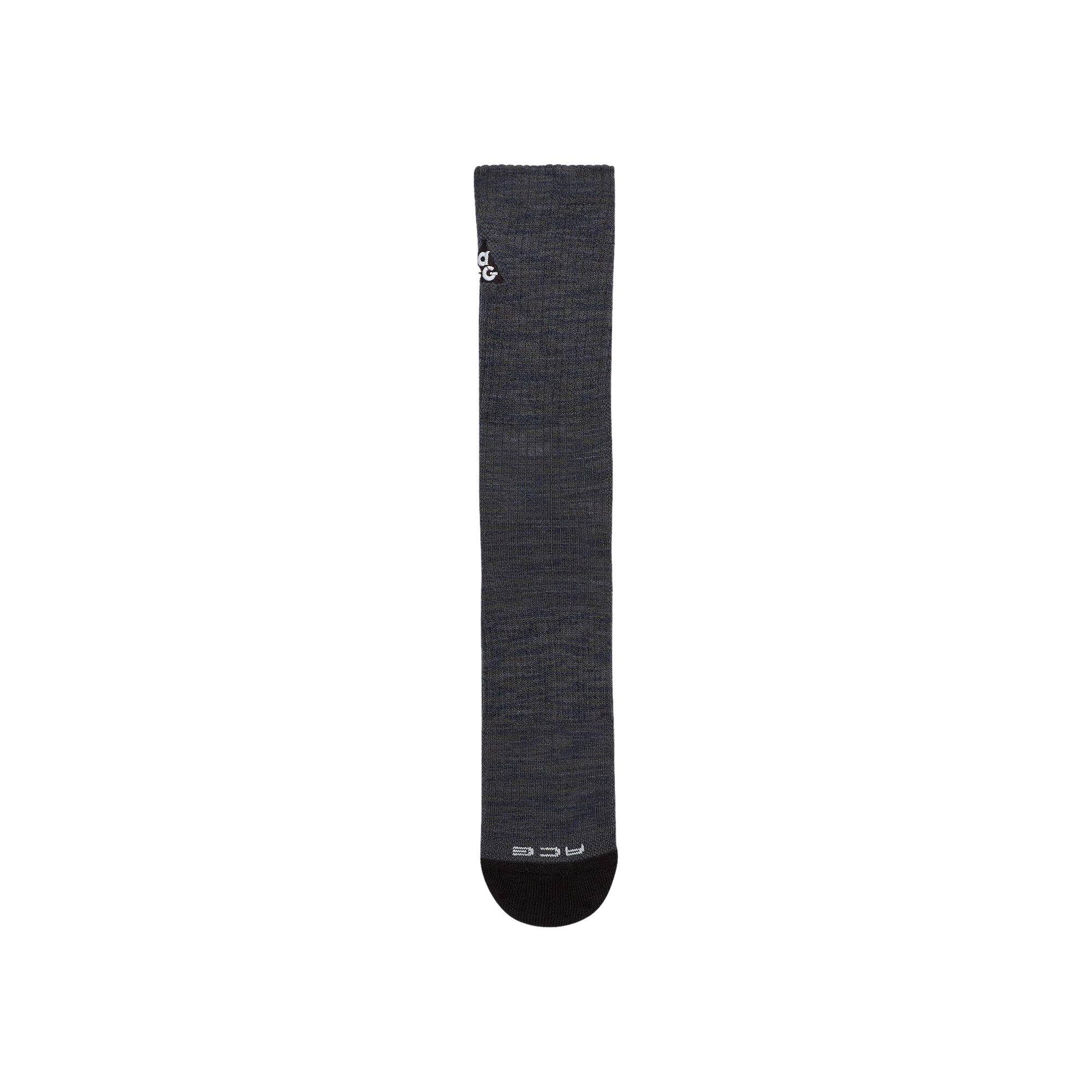 Pre-owned Nike Acg Everyday Cushioned Crew Socks 'anthracite/volt/black/summit White' | Grey | Men's Size M
