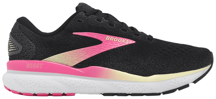 Brooks Wmns Ghost 16 Black Pink Yellow