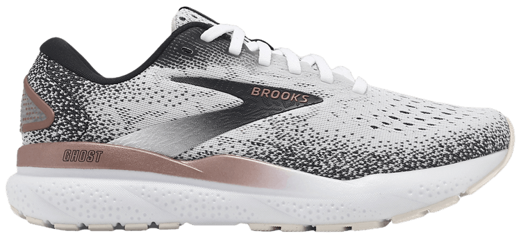 Brooks Wmns Ghost 16 White Black Rose Gold