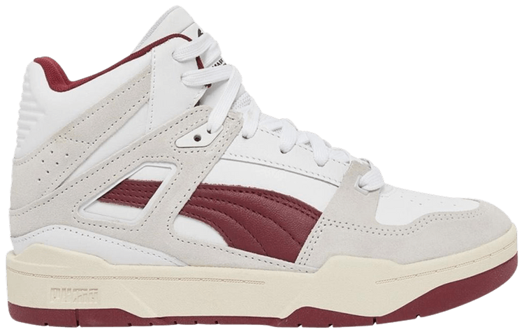 Puma Slipstream High White Burgundy
