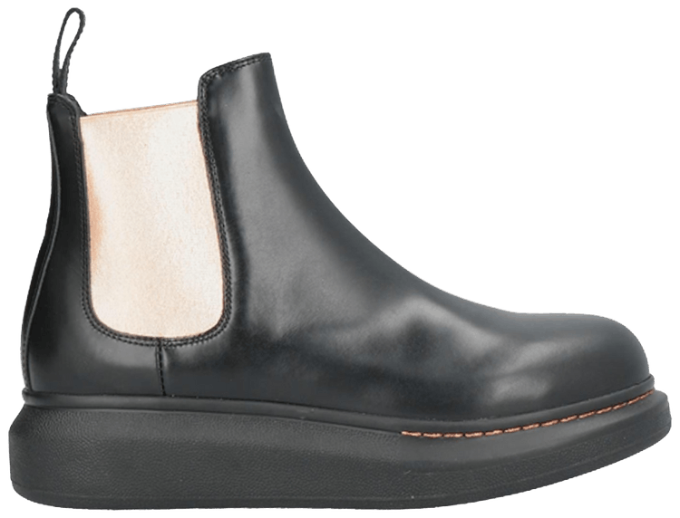 Alexander McQueen Wmns Hybrid Chelsea Boot Black Corsage