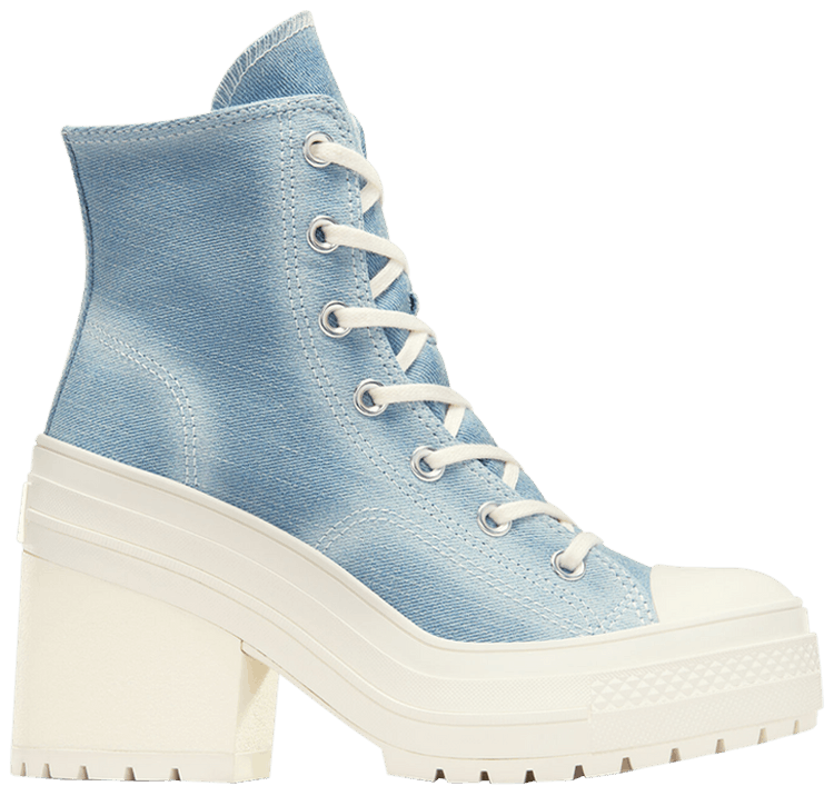 Converse Wmns Chuck 70 De Luxe Heel High Distressed Navy Denim