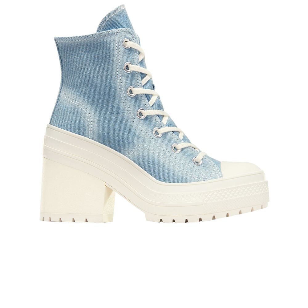 Pre-owned Converse Wmns Chuck 70 De Luxe Heel High 'distressed Navy Denim' In Blue