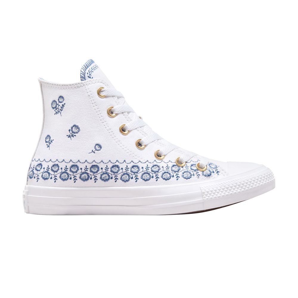 Pre-owned Converse Wmns Chuck Taylor All Star High 'free Spirit Florals' In White