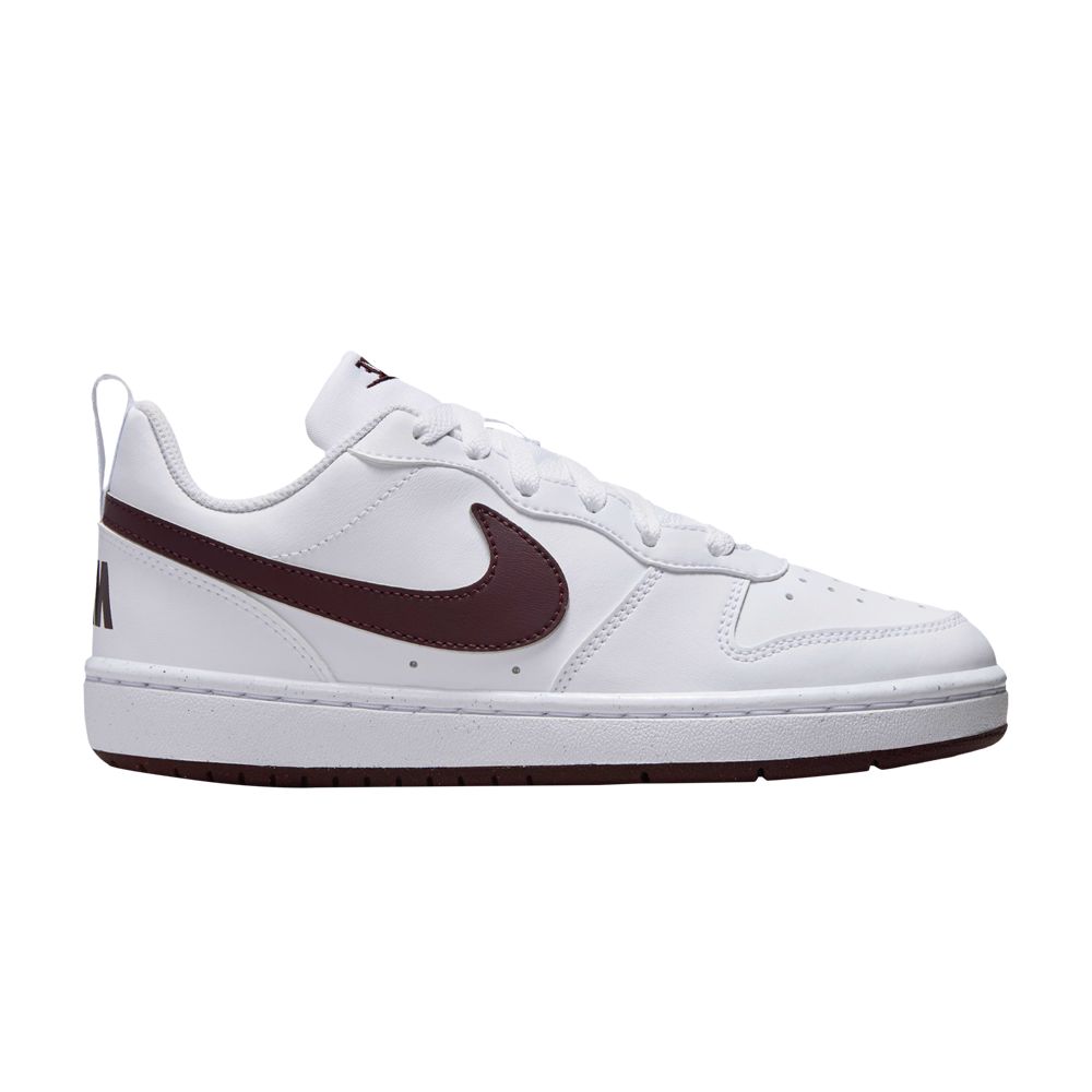 Pre-owned Nike Court Borough Low Recraft Gs 'white Burgundy Crush' | Kid's Size 3.5